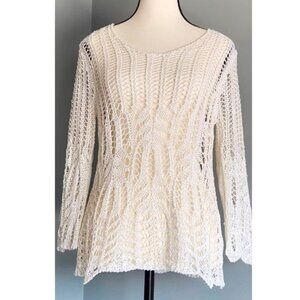 Gerry Webber White Crochet Knit Top